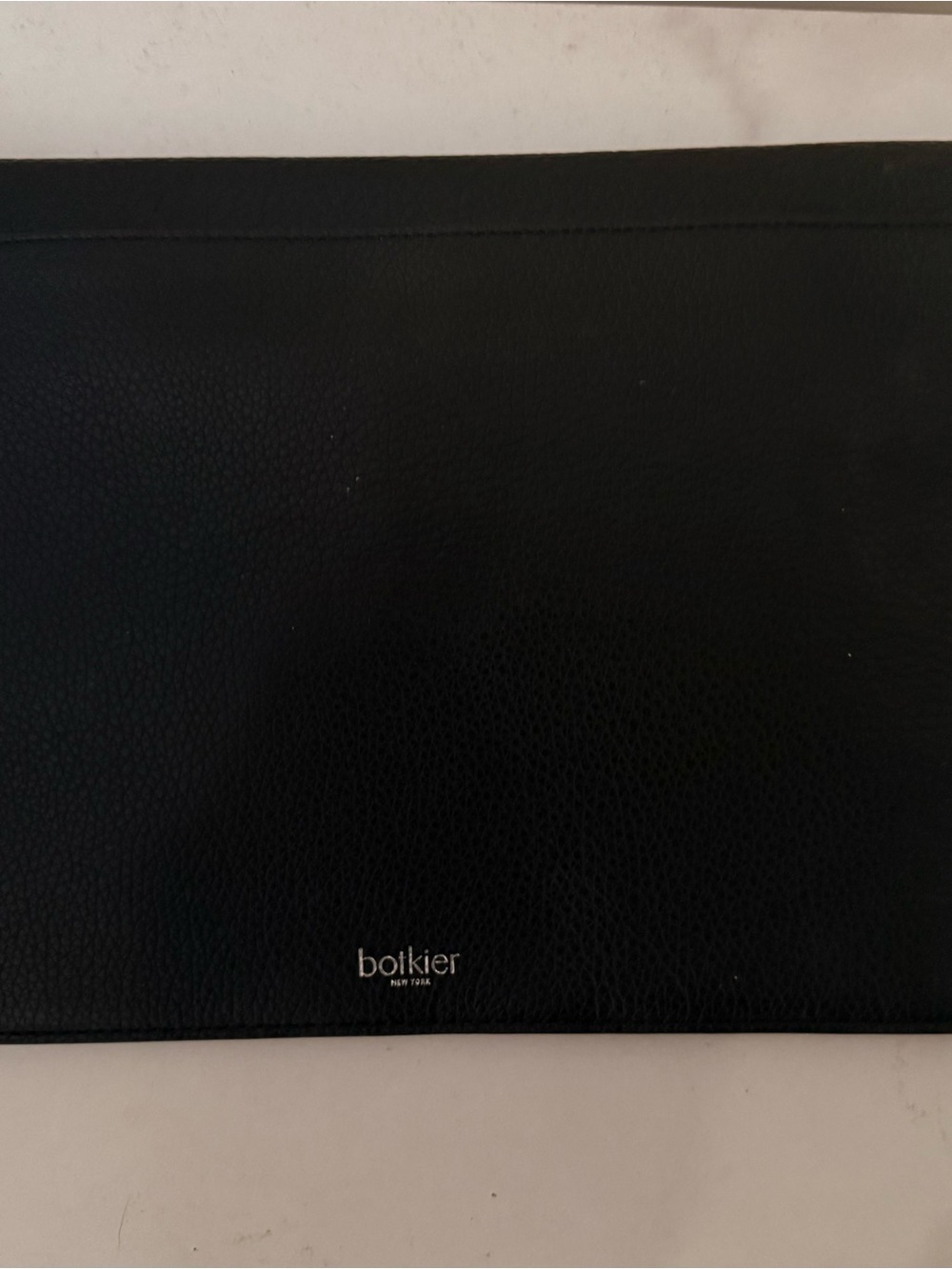 Botkier Black Pebbled Leather Envelope Wristlet with Silver Trim - Picture 9 of 9